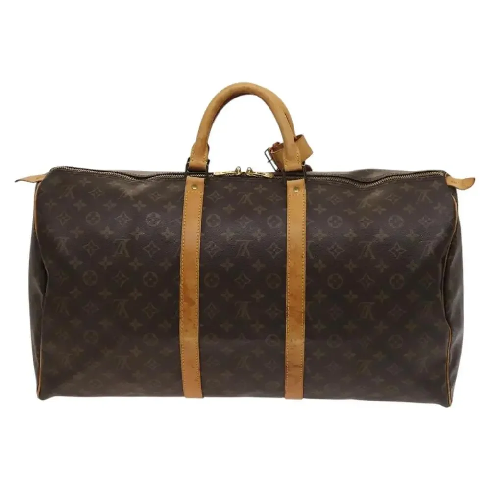 LOUIS VUITTON Monogram Keepall 55 Boston Bag M41424